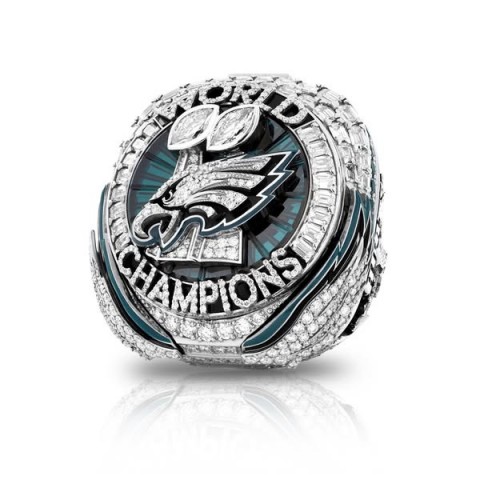 NFL 2024 Super Bowl LIX Philadelphia Eagles Championship Replica Fan Ring with Wooden Display Case and Name Plaque